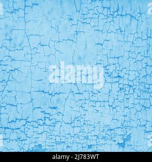 Close-up of the texture of blue peeling plaster. An old plastered wall Stock Vector