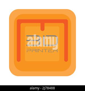 3D Printer flat vector illustration Stock Vector