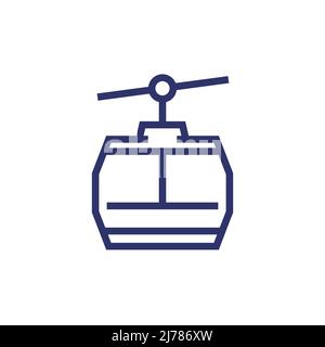 funicular or cable car line icon Stock Vector