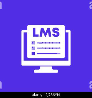 LMS vector icon, Learning Management System Stock Vector