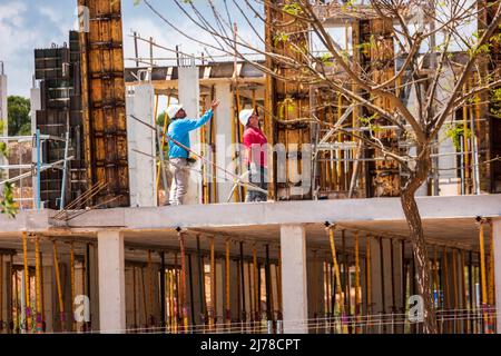 building site workers Stock Photo