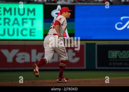 Los Angeles Angels center fielder and diehard Eagles fan Mike Trout takes  in the Eagles' 'Sunday Night Football' game against the Dallas Cowboys in  Week 6 of the 2022 NFL regular season