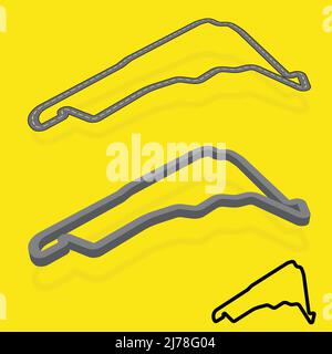 Street chase circuit Stock Vector