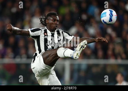 Moise Kean (Juventus FC) in action  during  Genoa CFC vs Juventus FC, italian soccer Serie A match in Genova, Italy, May 06 2022 Stock Photo