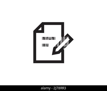 Note icon vector sign. Paper message or document page. Notice doc sheet. Stock Vector