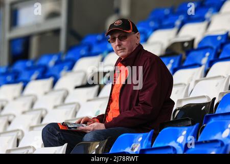 Blackpool fans arrive at the Weston Homes Stadium Stock Photo