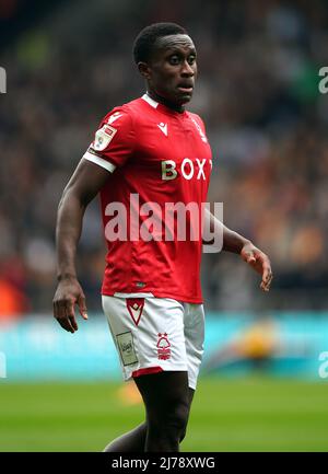 Nottingham Forest's Richie Laryea during the Sky Bet Championship match at the MKM Stadium, Kingston upon Hull. Picture date: Saturday May 7, 2022. Stock Photo