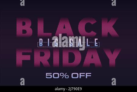 Simple BlackFriday typography design. Stock Vector