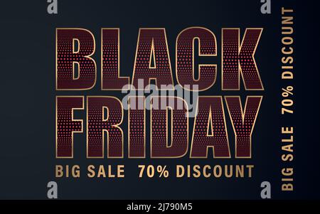 Simple BlackFriday typography design. Stock Vector