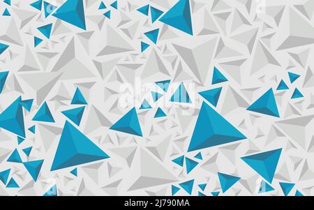 Abstract Triangle Background. 3D Triangles. Modern Wallpaper. Vector illustration - Vector Stock Vector