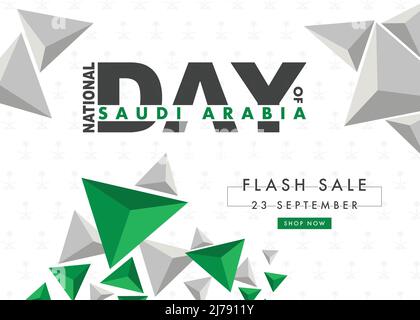 National Day of Saudi Arabia sale banner Stock Vector