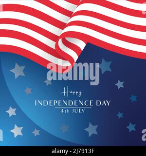 Fourth of July Independence Day. USA Independence Day. Vector illustration - Vector Stock Vector