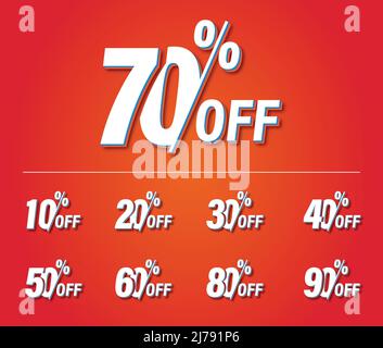 Sale of special offers. Discount with the various price. Set of sale tag. Vector. Stock Vector