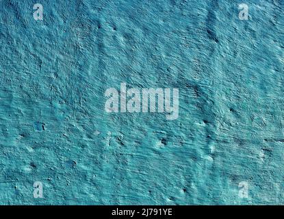 Teal Blue Artistic Rough Stone Wall for Backdrop or Banner Stock Photo