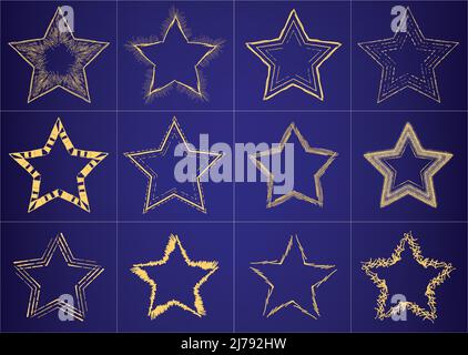 Stars decorations pack. Stock Vector