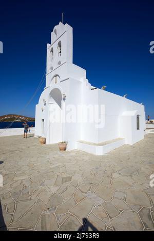 Chrisopigi Monastery in Sifnos, Cyclades Islands, Greece Stock Photo