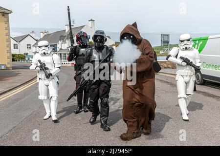 Star wars characters at May the 4th Festival in Portmagee, County Kerry Ireland Stock Photo