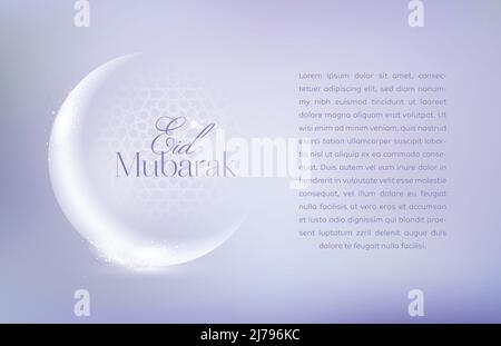 Eid Mubarak islamic greeting card Stock Vector