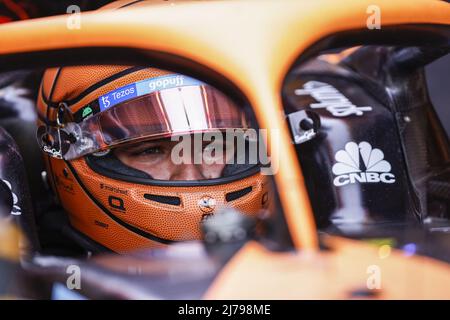 Miami Gardens, Florida, USA. 06th May, 2022. NORRIS Lando (gbr), McLaren F1 Team MCL36, portrait during the Formula 1 Crypto.com Miami Grand Prix 2022, 5th round of the 2022 FIA Formula One World Championship, on the Miami International Autodrome, from May 6 to 8, 2022 in Miami Gardens, Florida, United States of America - Photo: Xavi Bonilla/DPPI/LiveMedia Credit: Independent Photo Agency/Alamy Live News Stock Photo