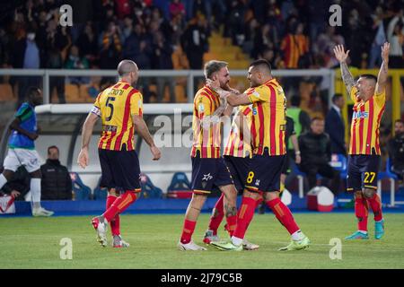 John Bjorkengren (US Lecce) celebrates for the championship