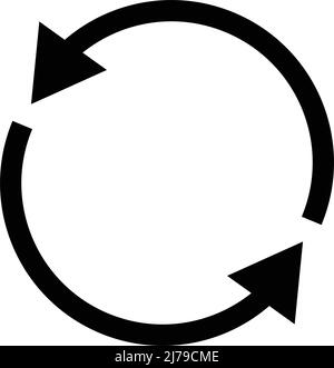 Rotating arrows. Refresh, recycle. Editable vector. Stock Vector