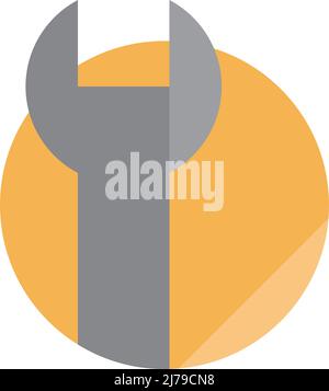 Spanner icon. Wrench icon. Editable vector. Stock Vector