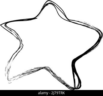 star shape vector doodle hand drawn element Stock Vector