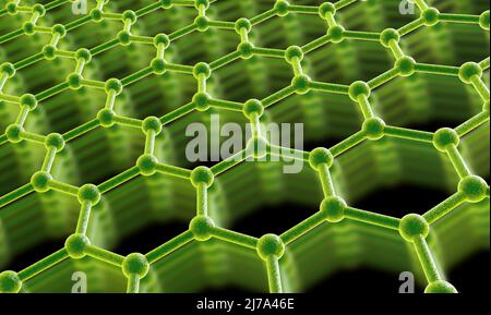 Graphene sheets, illustration Stock Photo