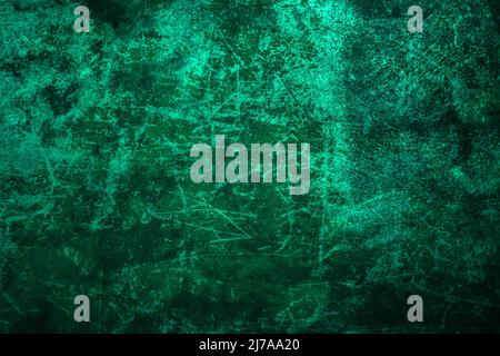 abstract scratched green painted textured surface Stock Photo