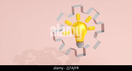 3d icon,light bulb Stock Photo