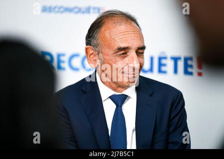 Paris, France. 07th May, 2022. Eric Zemmour during the training day for the candidates of his party Reconquete! for the legislative elections in Salle Wagram, Paris, France on May 7, 2022. Credit: Victor Joly/Alamy Live News Stock Photo