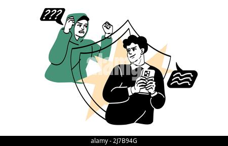 Internet fraud and scam Stock Vector