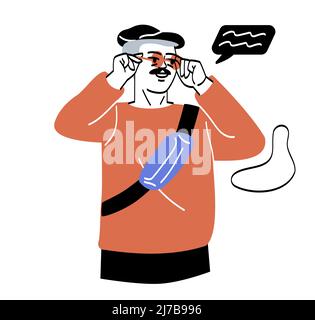 Modern old people Stock Vector