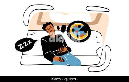 Tired people set Stock Vector