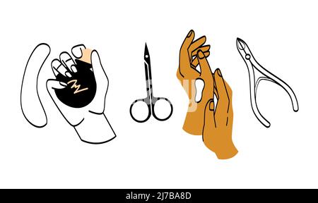 Women and female hands Stock Vector