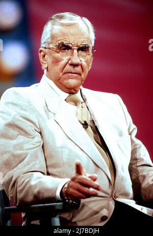 Ed McMahon during a taping of "TV Bloopers & Practical Jokes" circa