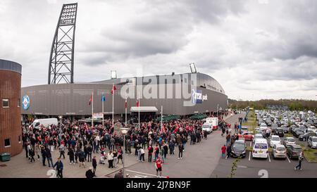 Silkeborg, Denmark. 06th, May 2022. The exterior of the Jysk Park stadium seen before the 3F Superliga match between Silkeborg IF and Randers FC in Silkeborg. (Photo credit: Gonzales Photo - Morten Kjaer). Stock Photo
