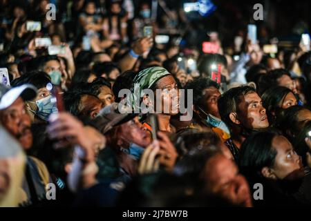 May 6, 2022, Singapore, Singapore, Singapore: Supporters of presidential candidate Senator MANNY PACQUIAO gather during a campaign rally in Cebu City, Philippines, May 6, 2022. (Credit Image: © Maverick Asio/ZUMA Press Wire) Stock Photo