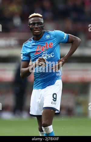 Victor Osimhen (SSC Napoli)  during  Torino FC vs SSC Napoli, italian soccer Serie A match in Turin, Italy, May 07 2022 Stock Photo