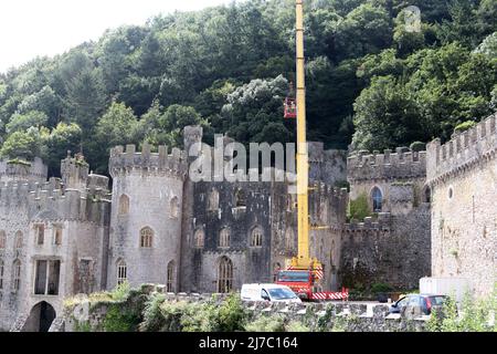 Gwrych castle is a grade 1 listed 19th century country house near Abergele in Conwy county borough North Wales Stock Photo