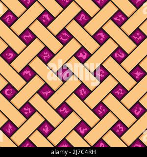 Seamless pattern with purple berry pie texture. Colored vector background. Stock Vector