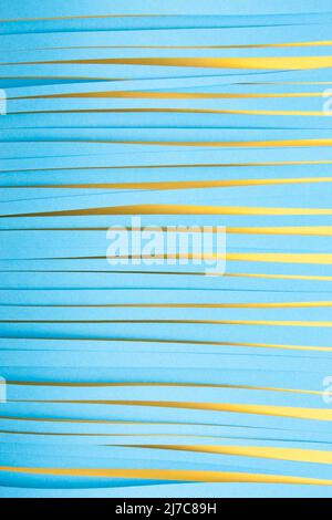 Minimalist blue paper strips background. Simple paper texture. Stock Photo