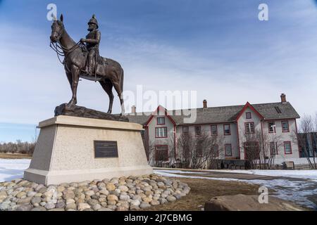 Calgary, AB, Canada - March 14 2022 : Fort Calgary National Historic Site of Canada. Stock Photo