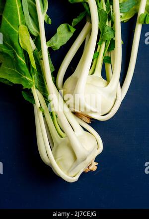 Raw Kohlrabi Stock Photo