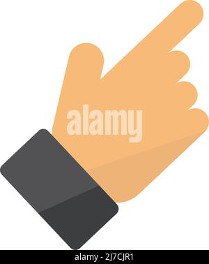 The hand pointing with the index finger. Editable vector. Stock Vector