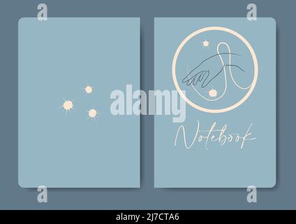 Cover design with mystic hand and stars illustration. Stock Vector
