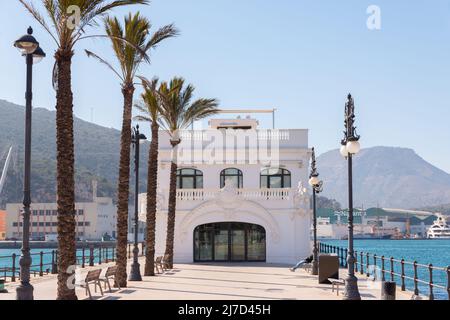 CARTAGENA, SPAIN - 22 FEBRUARY 2019 Club de Regatas was the seat of the Real Club de Regatas de Cartagena, since 1988 it has been on the list of cultu Stock Photo