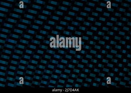 Abstract black background of waves from blue rectangles tones. Point gradient sea texture. Wave backdrop from blue pixels for presentation, magazines Stock Vector