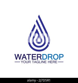 Water drop Logo Template vector illustration design Stock Vector