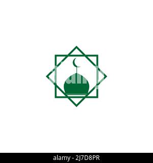 Vector icon of a mosque. Symbol of place of worship Stock Vector